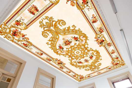 Wall Mural - Painted golden ceiling