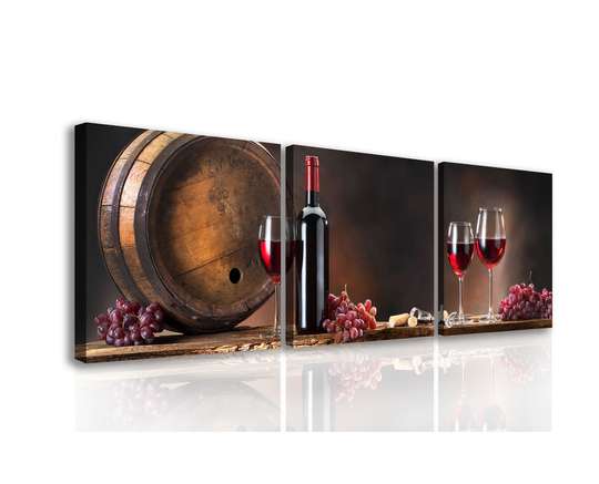 Модульная картина, Виноградные дары, 225 x 75