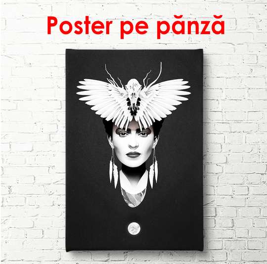 Постер - Призрак красивой девушке, 30 x 60 см, Холст на подрамнике