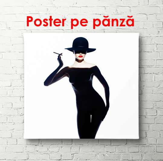 Poster - Mysterious Shadow, 100 x 100 см, Framed poster, Nude