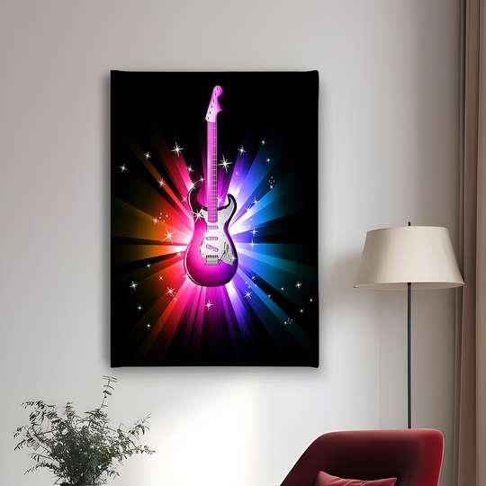 Постер - Электрическая гитара, 30 x 45 см, Холст на подрамнике, Музыка