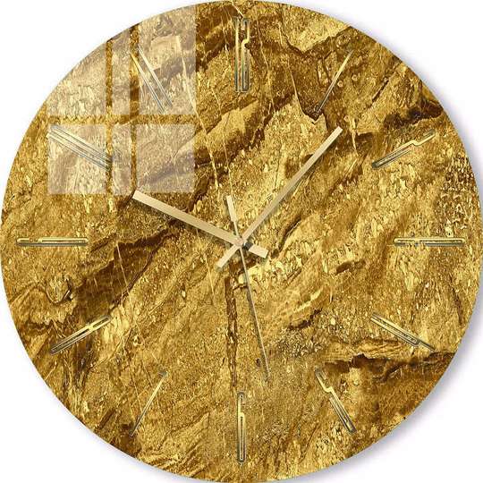 Glass clock - Gold leaf, 40cm