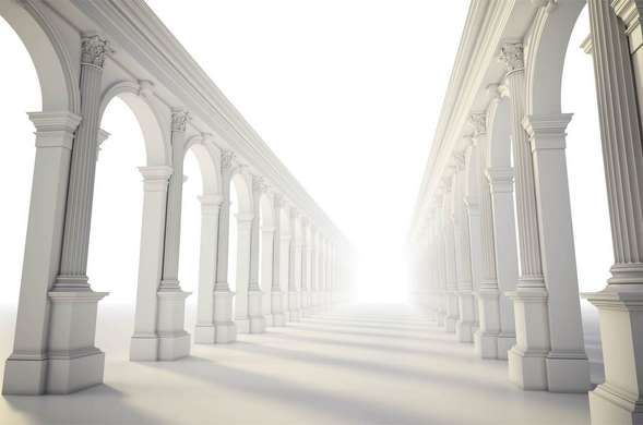 Fototapet 3D - Tunelul cu coloane grecești
