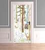 Stickere 3D pentru uși, Pădurea cu animale, 60 x 90cm, Autocolant pentru Usi