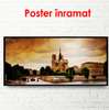 Poster - Dimineața la Paris, 150 x 50 см, Poster inramat pe sticla, Orașe și Hărți