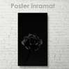Poster - Aesthetic black rose, 30 x 60 см, Canvas on frame