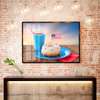 Poster - American sweets, 90 x 60 см, Framed poster on glass, Food and Drinks