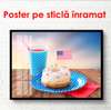 Poster - Dulciuri americane, 90 x 60 см, Poster înrămat, Alimente și Băuturi