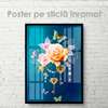 Poster - Keys from the heart - Flowers, 30 x 45 см, Canvas on frame, Flowers
