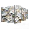 Modular picture, White flowers with golden elements, 108 х 60