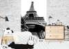 Wall Mural - Eiffel Tower in black and white colors