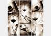 Wall Mural - Black and white wine