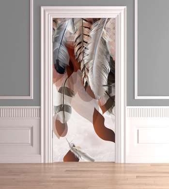 3D door sticker, Feathers, 60 x 90cm, Door Sticker