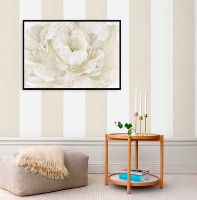 Постер - Белый цветок, 45 x 30 см, Холст на подрамнике, Цветы