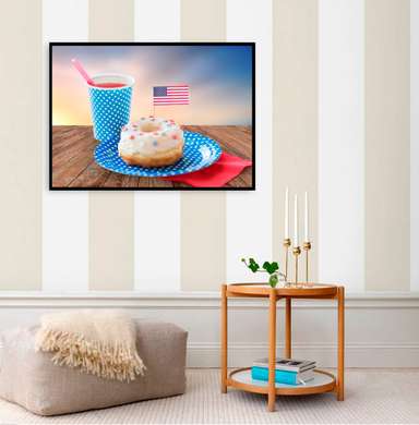 Poster - American sweets, 90 x 60 см, Framed poster