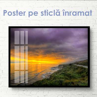 Poster - La marginea stâncii, 45 x 30 см, Panza pe cadru, Natură