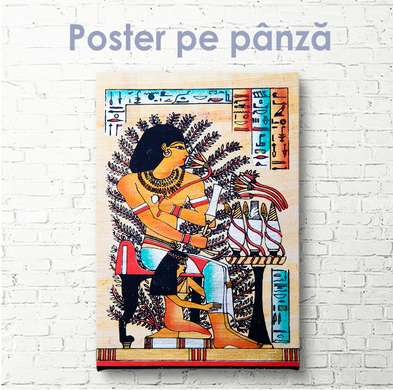 Постер - Цветочный принт на винтажной бумаге, 40 x 40 см, Холст на подрамнике