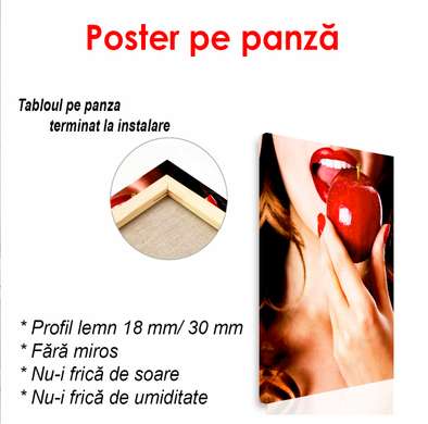 Постер - Красная помада, 60 x 90 см, Постер в раме, Разные