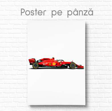 Poster - Formula 1, 60 x 90 см, Framed poster on glass