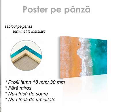 Poster - Marea și nisipul, 45 x 30 см, Panza pe cadru, Tema Marină