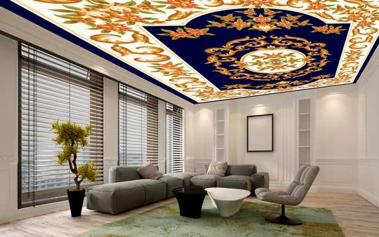 Wall Mural - Painted gold and blue ceiling