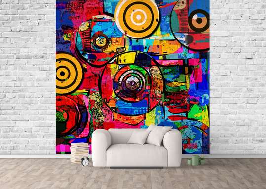 Wall Mural - Multi-colored disks