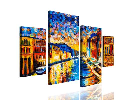 Tablou Pe Panza Multicanvas, Veneția luminoasă., 180 x 108