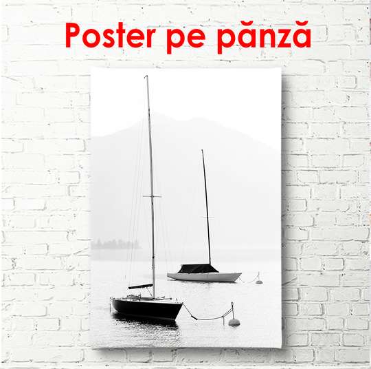 Poster - Peisaj, 60 x 90 см, Poster înrămat, Alb Negru