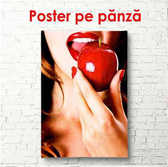 Постер - Красная помада, 60 x 90 см, Постер в раме