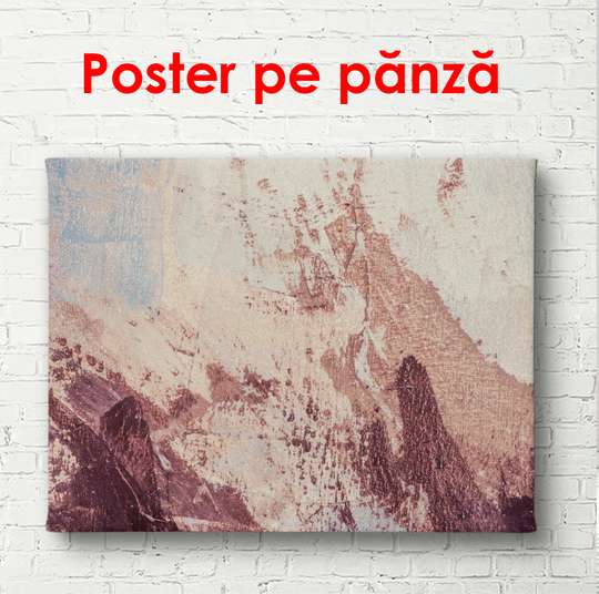 Постер - Нежная коричневая абстрактная фактура, 90 x 60 см, Постер в раме, Абстракция