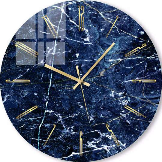 Glass clock - Ocean Depth, 40cm