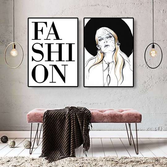 Poster - Fashion, 60 x 90 см, Framed poster on glass