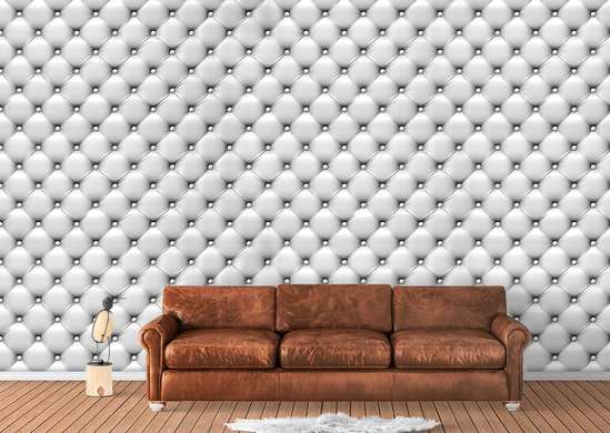 Wall Mural - White leather background
