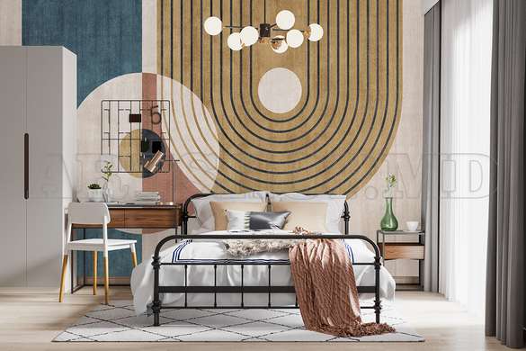 Wall mural - Modern minimalist circles