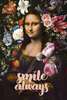 Poster - Always smile, 60 x 90 см, Framed poster on glass, Famous People