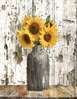 Poster - Yellow Sunflower Bouquet, 60 x 90 см, Framed poster on glass, Flowers