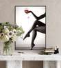 Poster - Nude Woman Red Wine, 60 x 90 см, Framed poster on glass, Nude