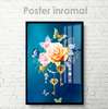 Poster - Keys from the heart - Flowers, 30 x 45 см, Canvas on frame, Flowers