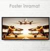 Poster - Aircraft, 90 x 45 см, Framed poster on glass, Transport
