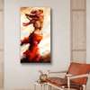 Poster - The girl in the red dress, 45 x 90 см, Framed poster on glass, Glamour