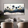 Poster - Circles and abstract nature, 90 x 45 см, Framed poster on glass, Abstract