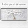 Poster - Tree in flowers, 90 x 45 см, Framed poster on glass, Botanical