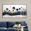 Poster - Circles and abstract nature, 90 x 45 см, Framed poster on glass, Abstract