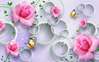 Screen - Butterflies and pink roses and white circles, 7