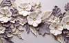 Modular picture, White flowers with pale purple, 108 х 60