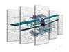 Modular picture, Blue planes, 108 х 60