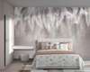 Wall Mural - Pale gray abstract feathers
