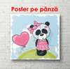 Poster - Panda in a dress, 100 x 100 см, Framed poster, For Kids