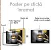 Poster - Gold paint, 90 x 60 см, Framed poster on glass, Glamour