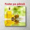 Poster - Sticlă cu ulei de măsline, 100 x 100 см, Poster inramat pe sticla, Alimente și Băuturi